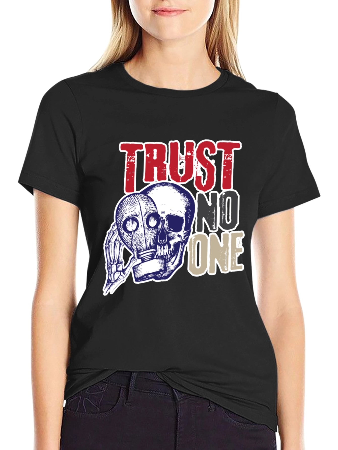 Trust No One Skull Graphic Tee