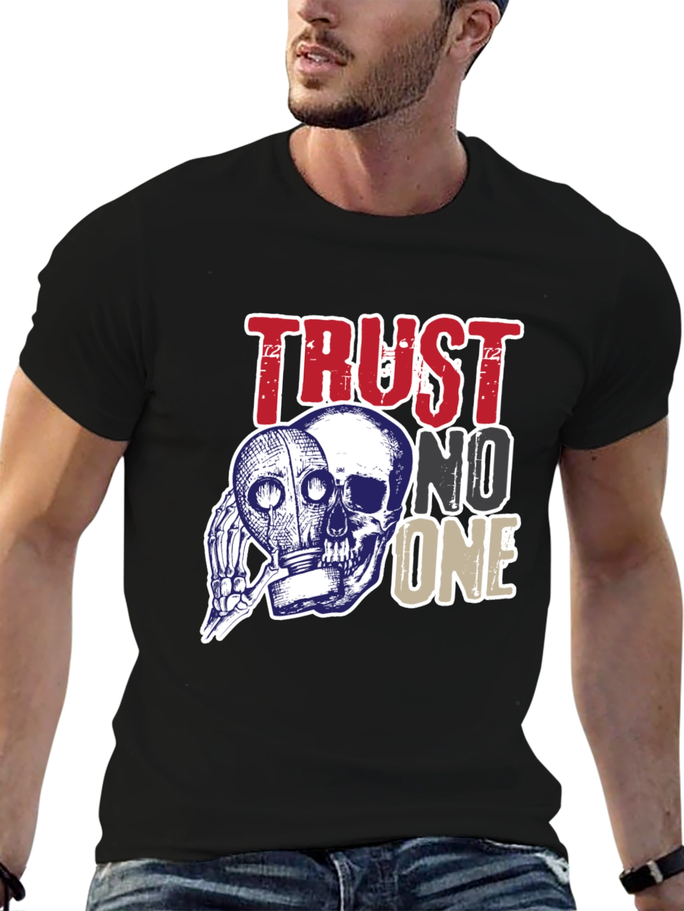 Trust No One Skull Graphic Tee