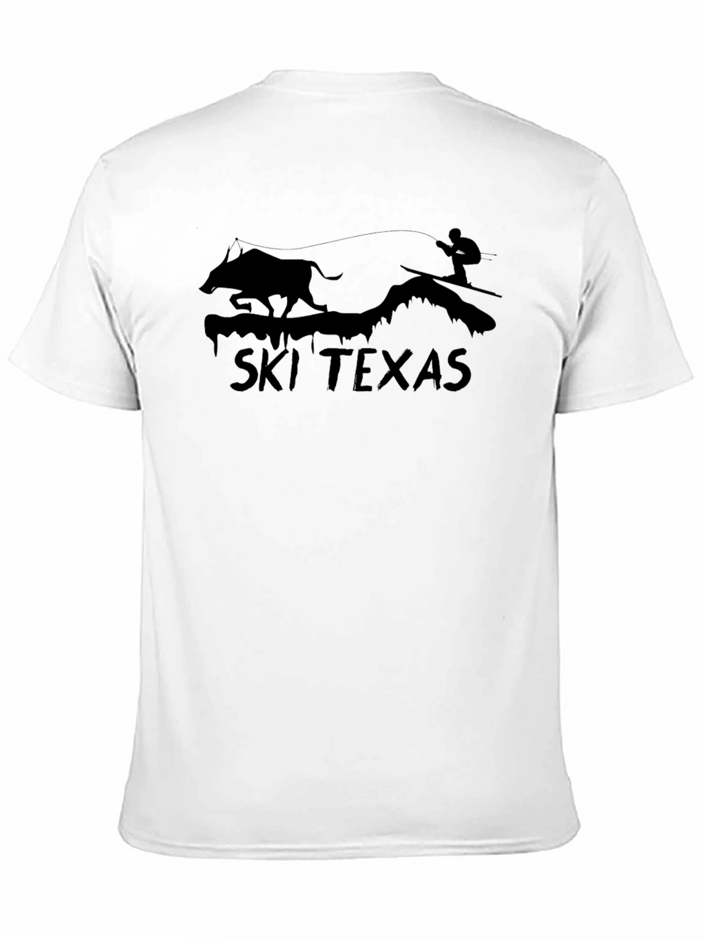 Ski Texas Graphic Tee - Unisex Black T-Shirt