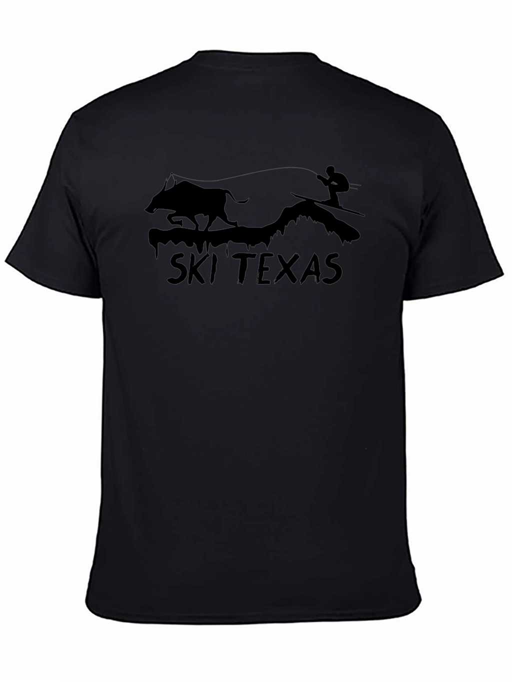 Ski Texas Graphic Tee - Unisex Black T-Shirt