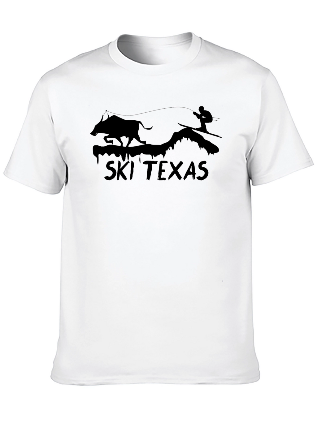 Ski Texas Graphic Tee - Unisex Black T-Shirt
