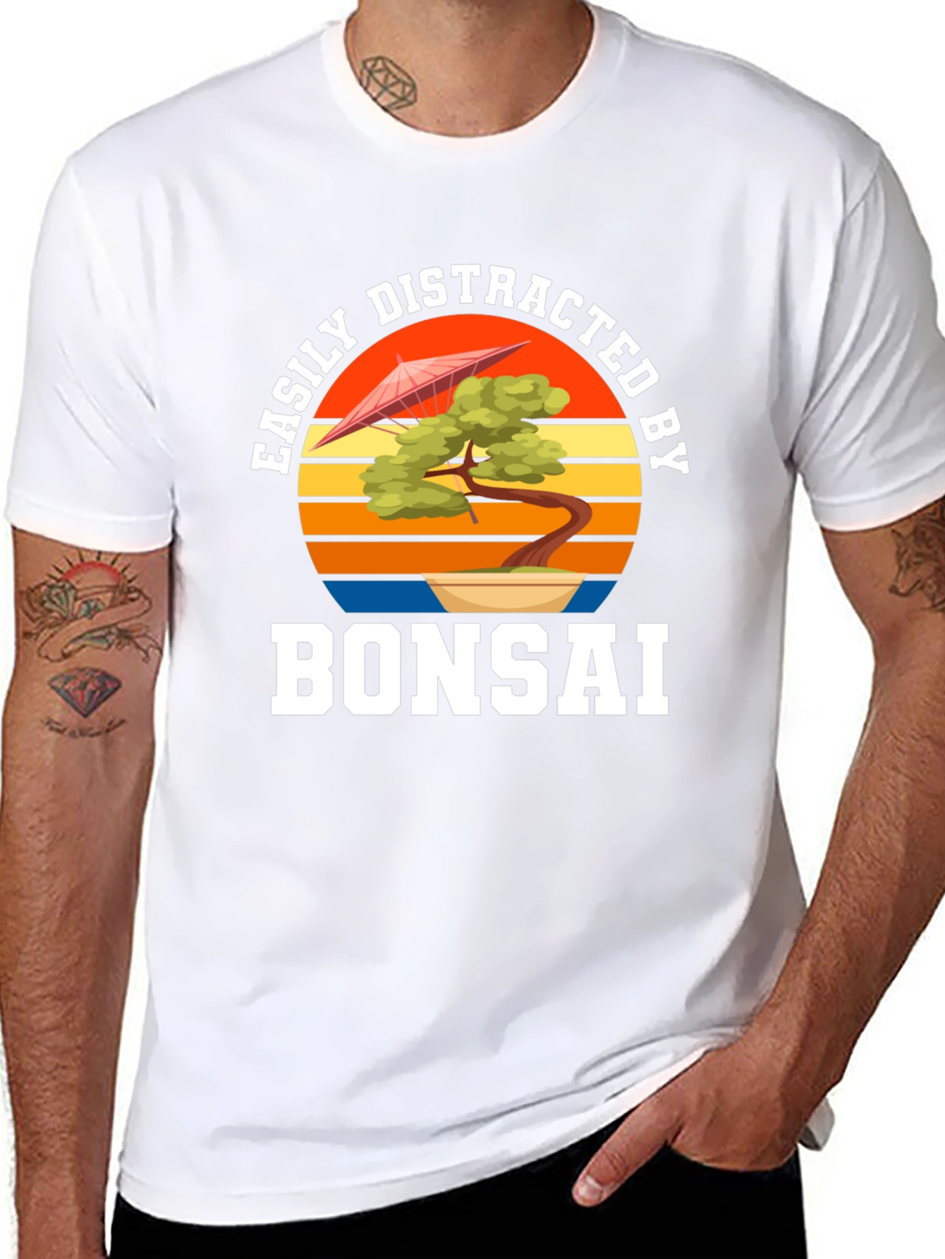 Easily Distracted by Bonsai Black T-Shirt