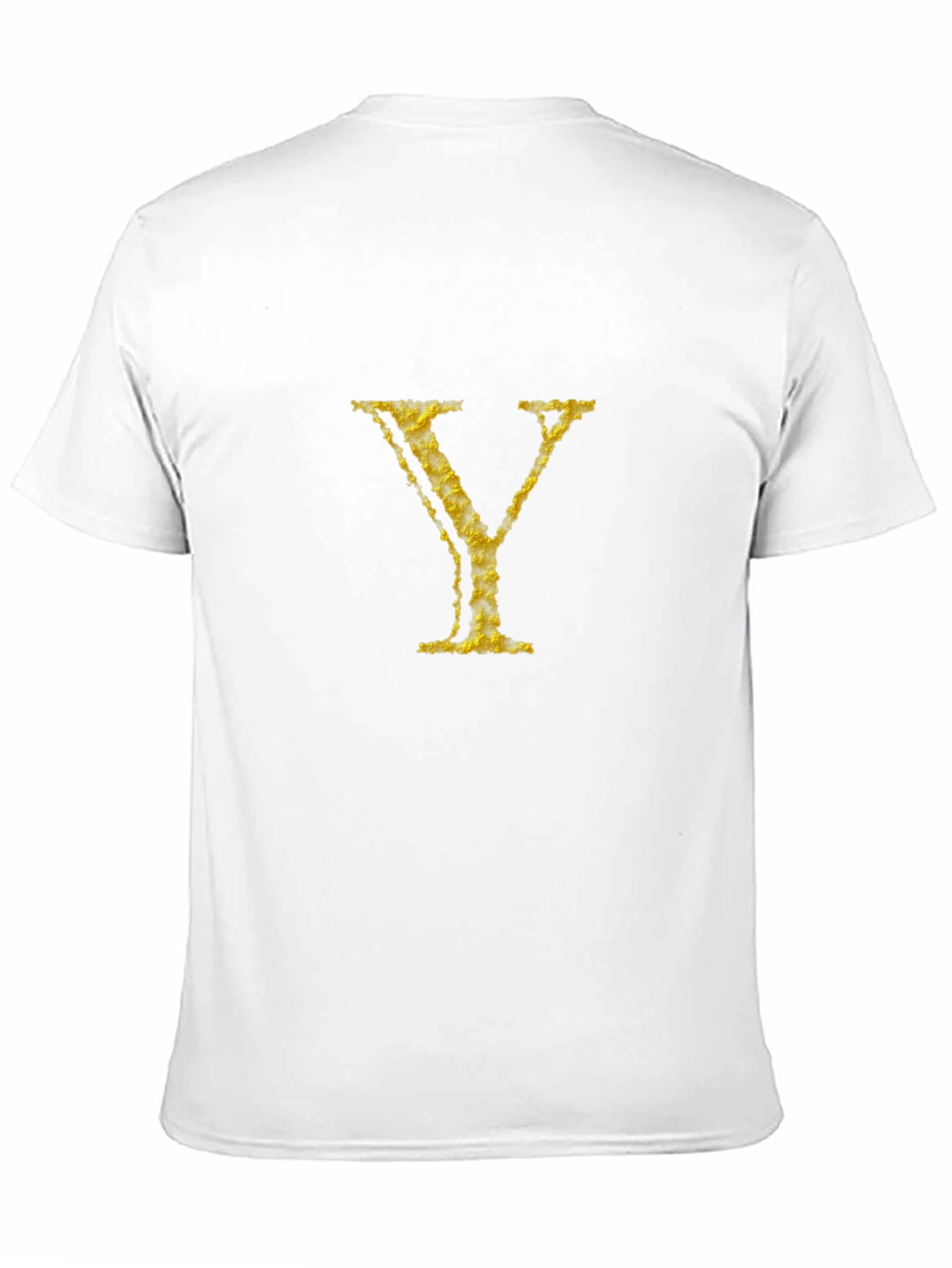 Golden Y Black Cotton Tee