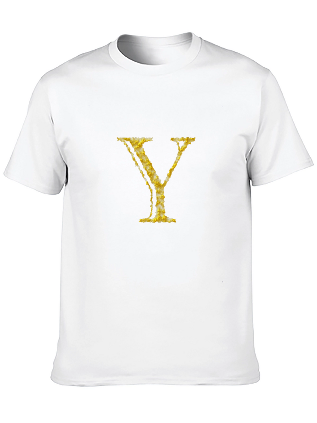 Golden Y Black Cotton Tee
