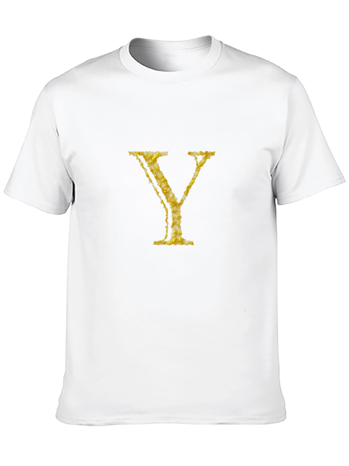 Golden Y Black Cotton Tee