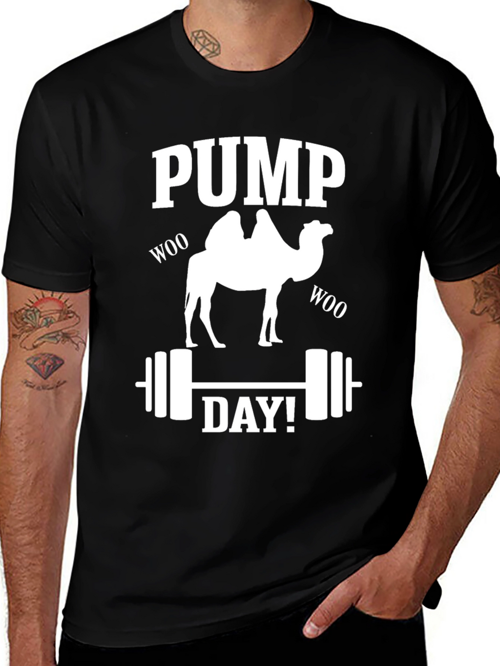 Pump Day Camel T-Shirt - Gym Workout Tee