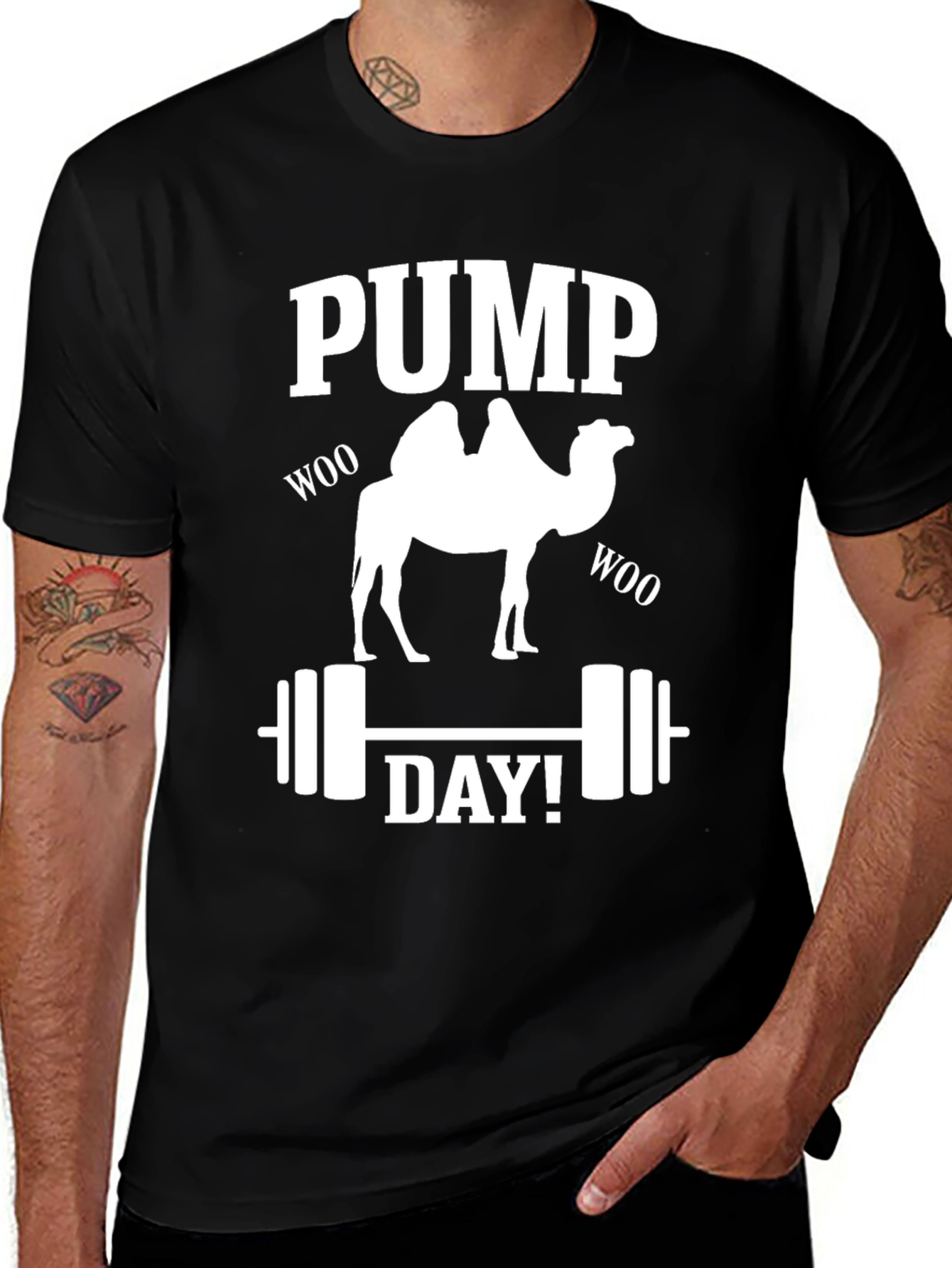 Pump Day Camel T-Shirt - Gym Workout Tee
