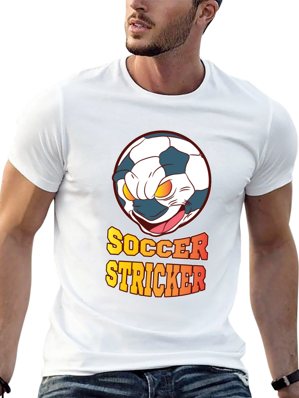 Soccer Stricker Graphic T-Shirt