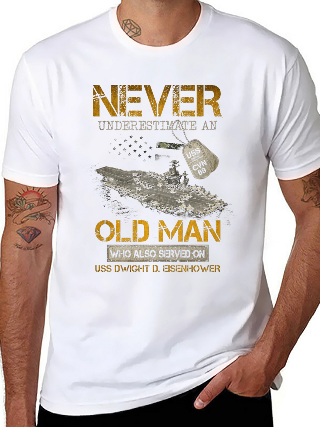Never Underestimate an Old Man T-Shirt
