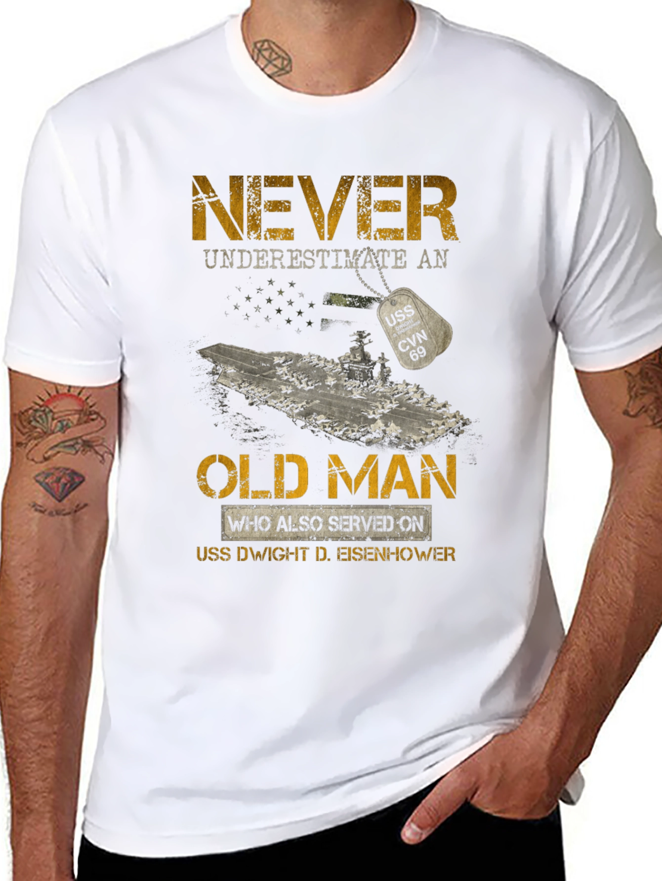 Never Underestimate an Old Man T-Shirt