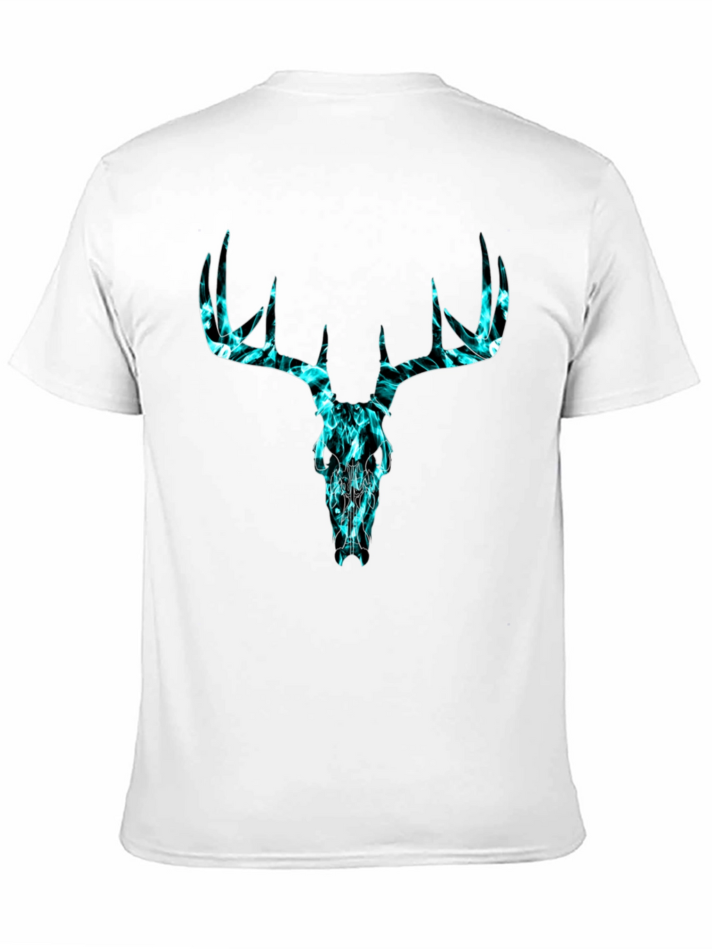 Deer Skull Graphic Tee - Black Cotton