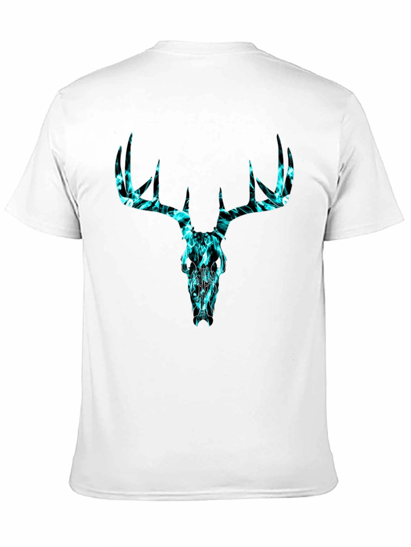 Deer Skull Graphic Tee - Black Cotton