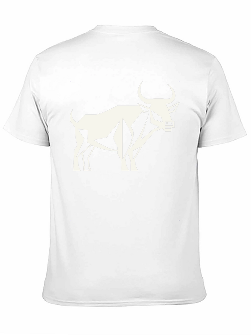 Geometric Bull Graphic Tee - Black