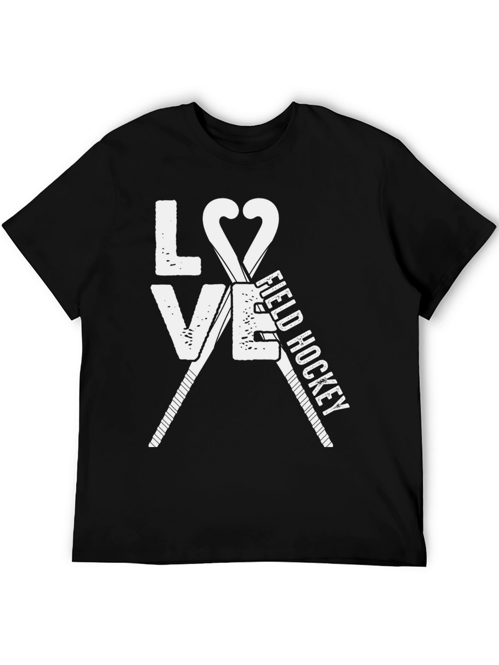 Love Field Hockey Black Graphic T-Shirt