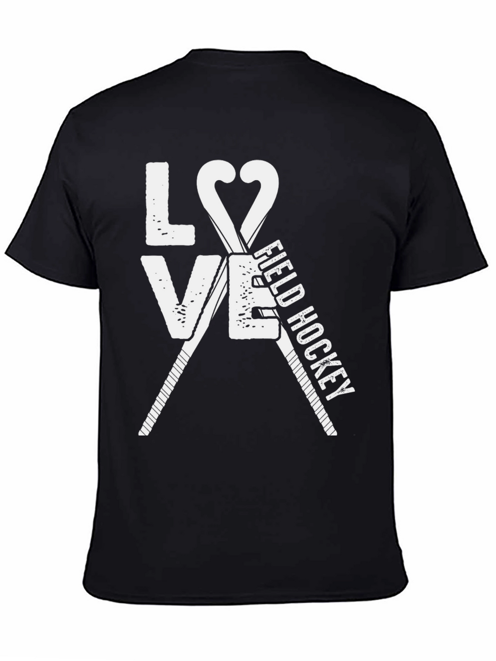 Love Field Hockey Black Graphic T-Shirt