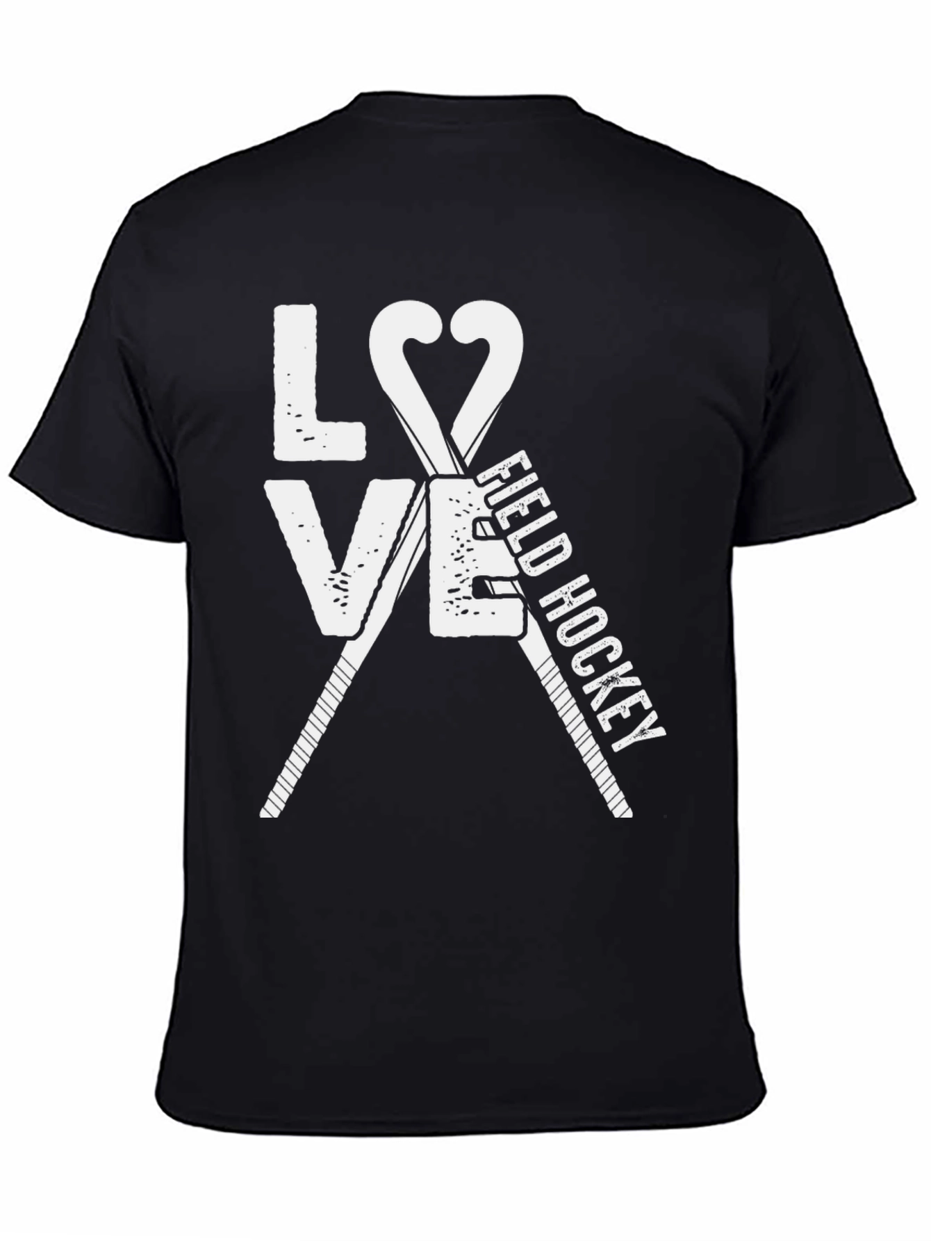 Love Field Hockey Black Graphic T-Shirt