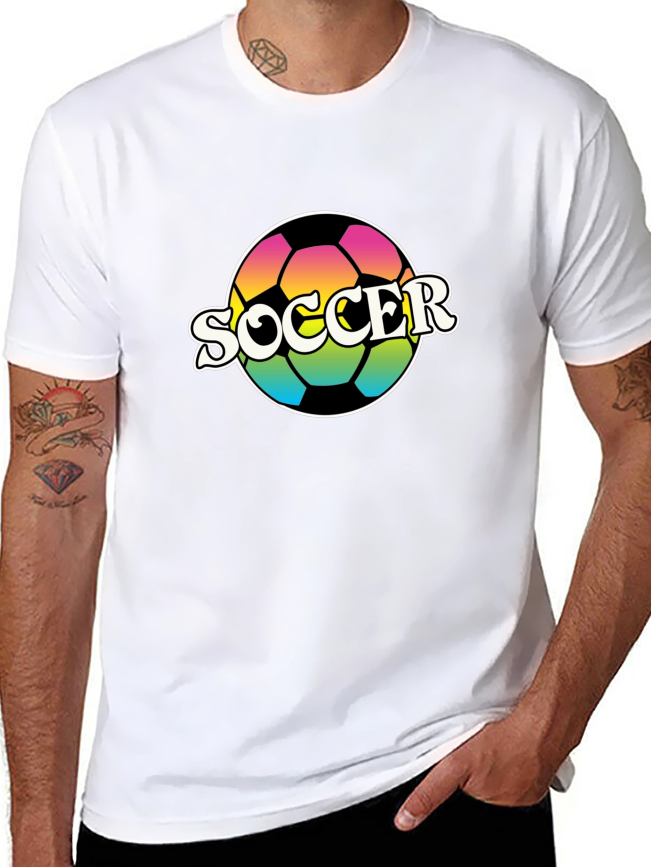 Retro Soccer Ball Graphic T-Shirt