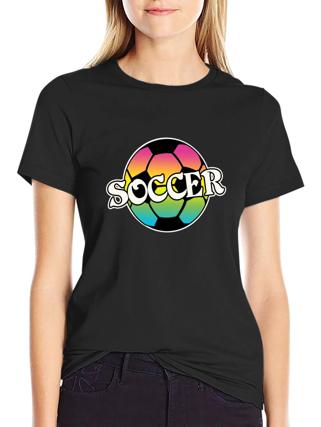 Retro Soccer Ball Graphic T-Shirt