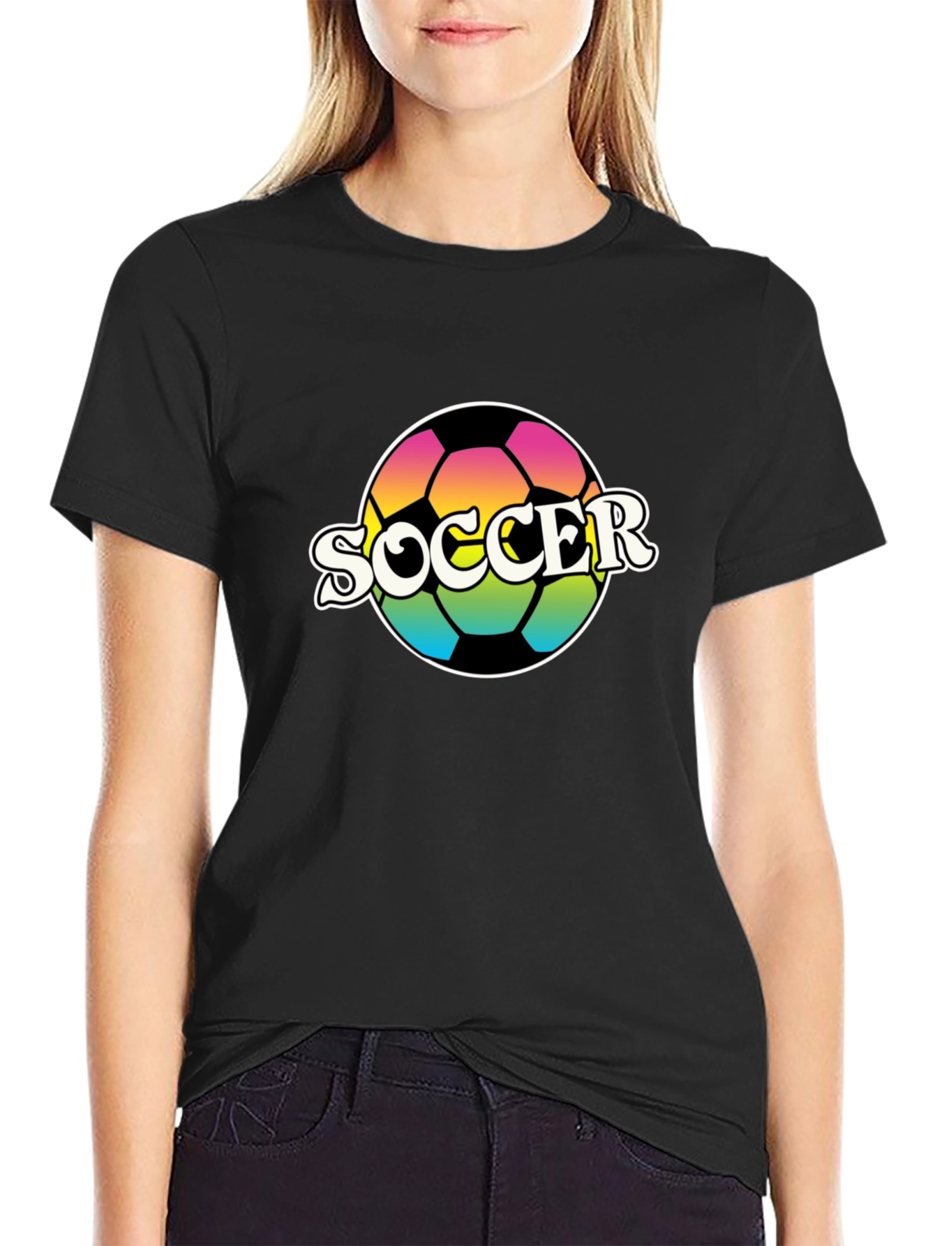 Retro Soccer Ball Graphic T-Shirt