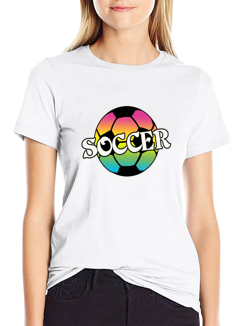 Retro Soccer Ball Graphic T-Shirt