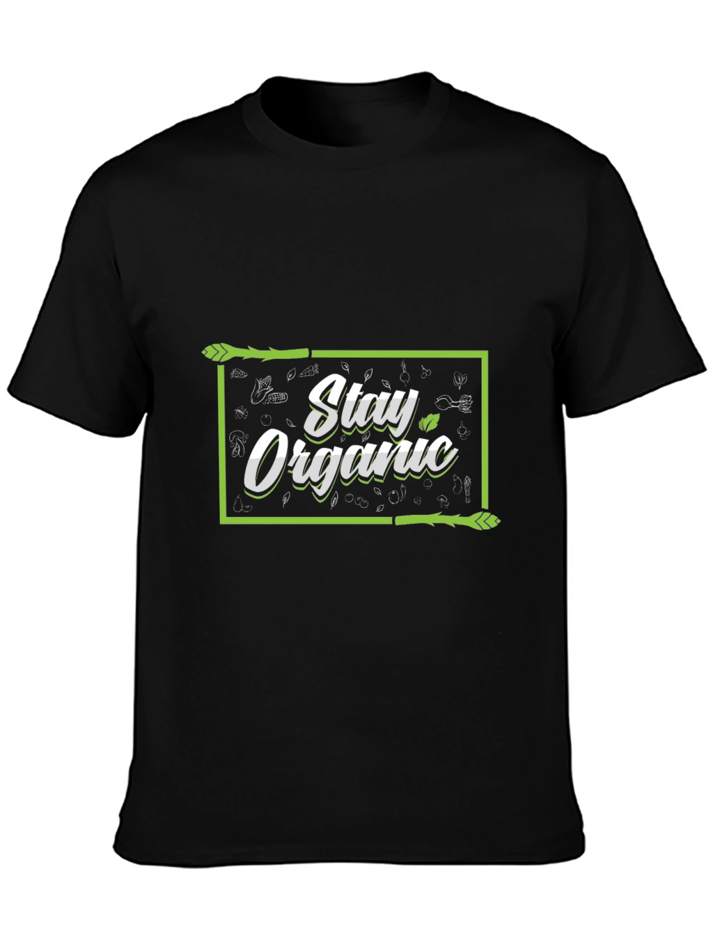 Stay Organic Black T-Shirt