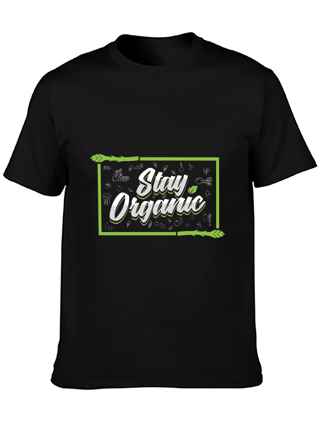 Stay Organic Black T-Shirt