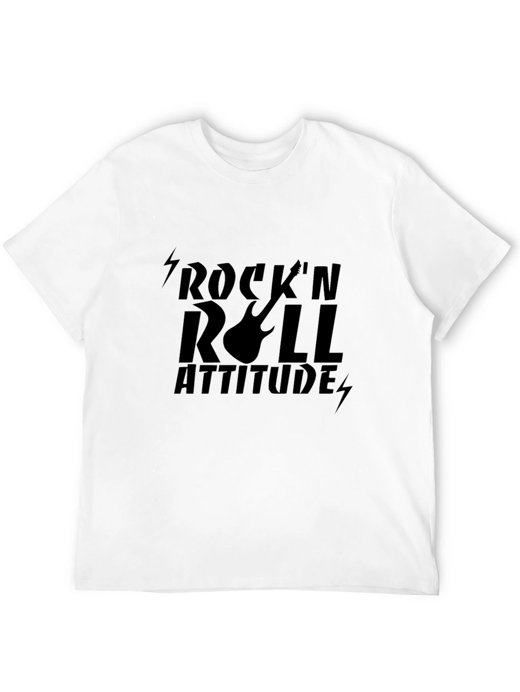 RocknRoll Attitude Graphic Black T-Shirt