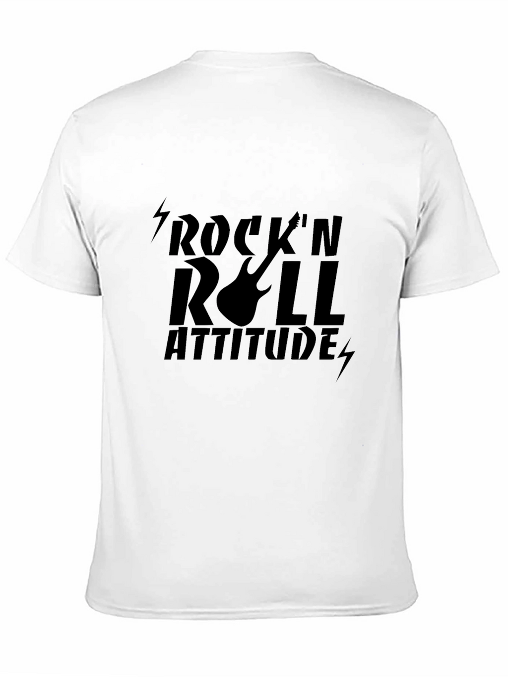 RocknRoll Attitude Graphic Black T-Shirt