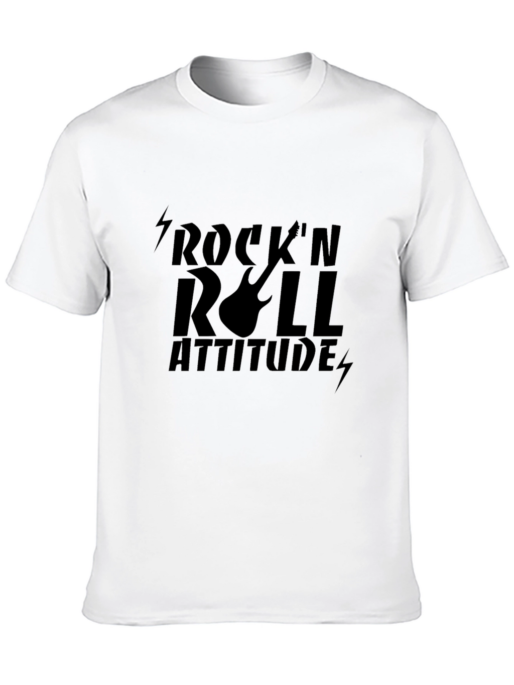 RocknRoll Attitude Graphic Black T-Shirt