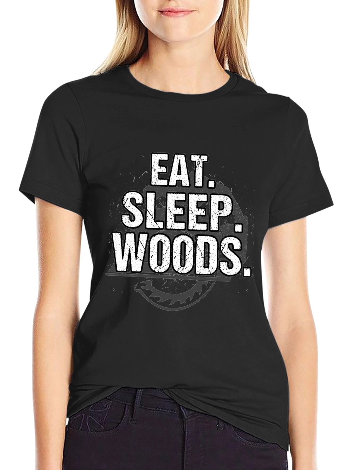 Eat Sleep Woods T-Shirt | Woodworking Humor Tee