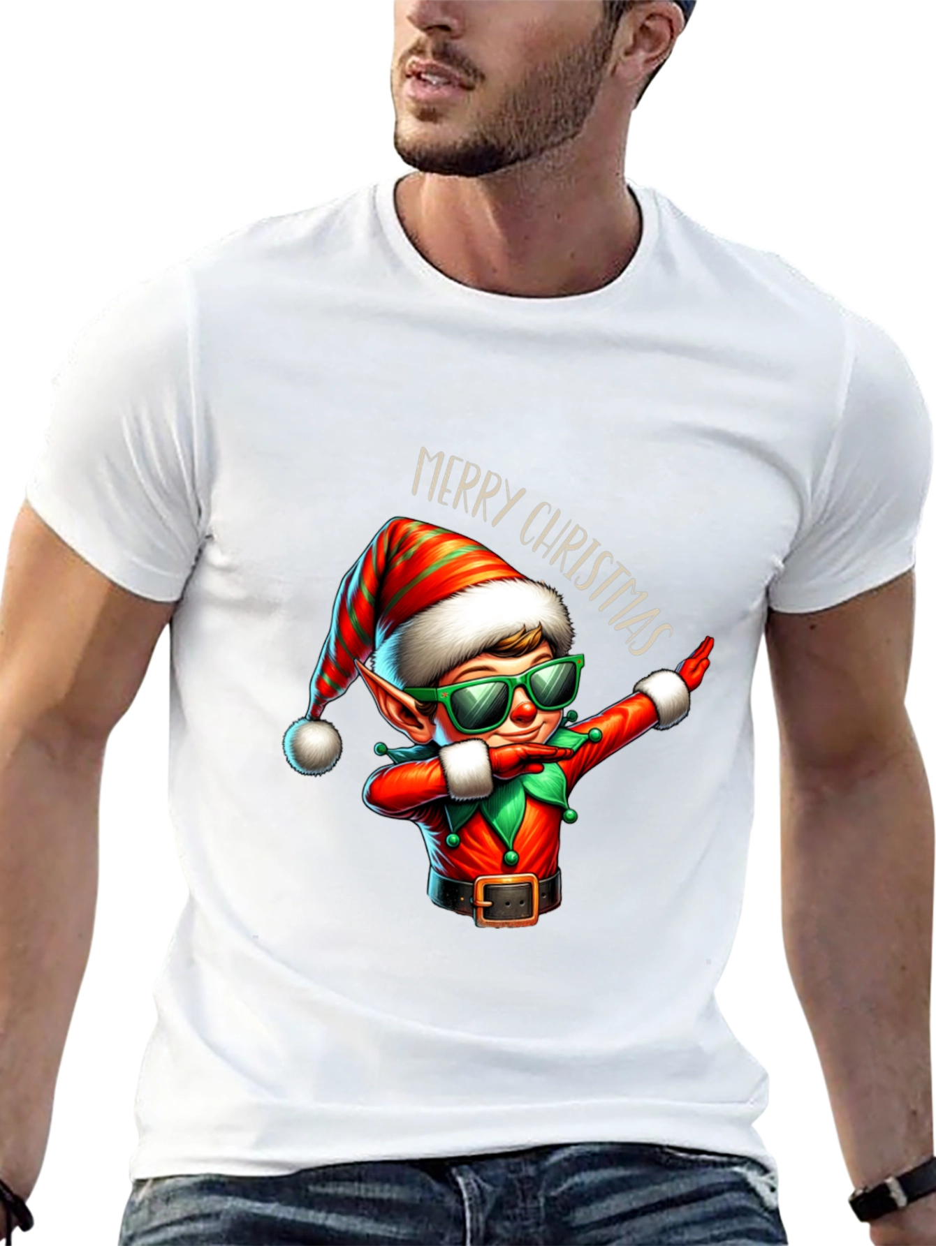 Festive Christmas Elf Dab T-Shirt