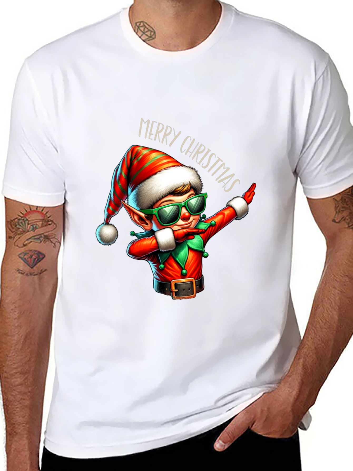 Festive Christmas Elf Dab T-Shirt