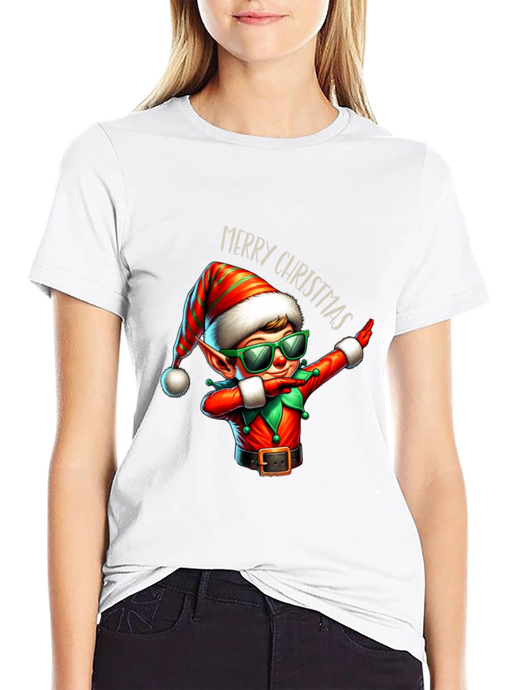 Festive Christmas Elf Dab T-Shirt