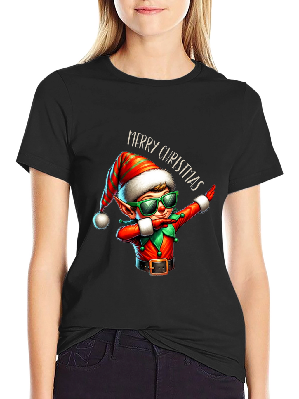 Festive Christmas Elf Dab T-Shirt