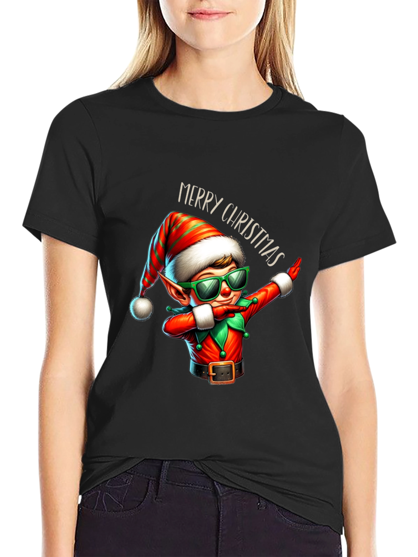 Festive Christmas Elf Dab T-Shirt