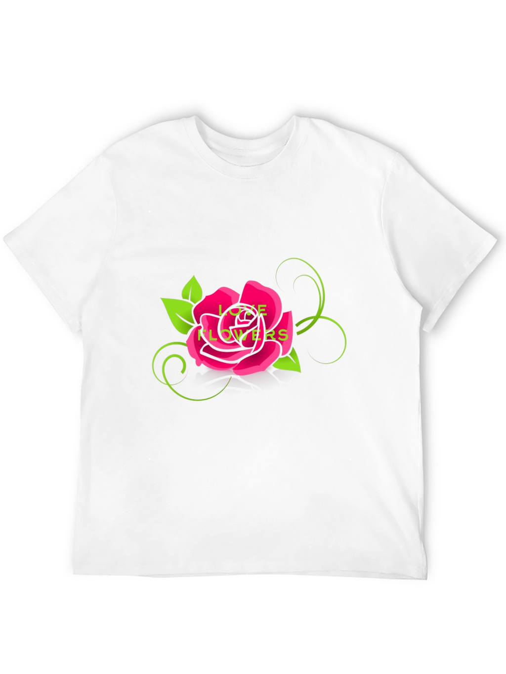 Love Flowers Rose Graphic Tee - Black