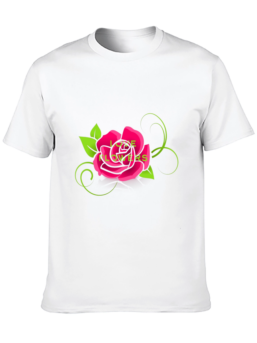 Love Flowers Rose Graphic Tee - Black