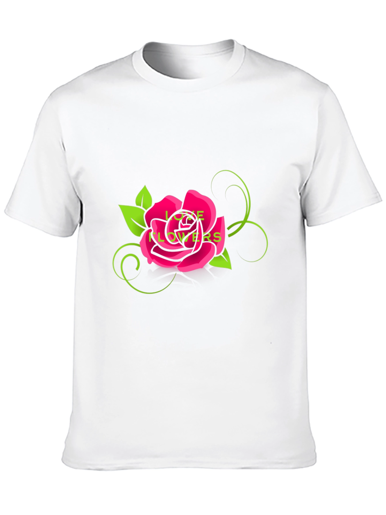 Love Flowers Rose Graphic Tee - Black