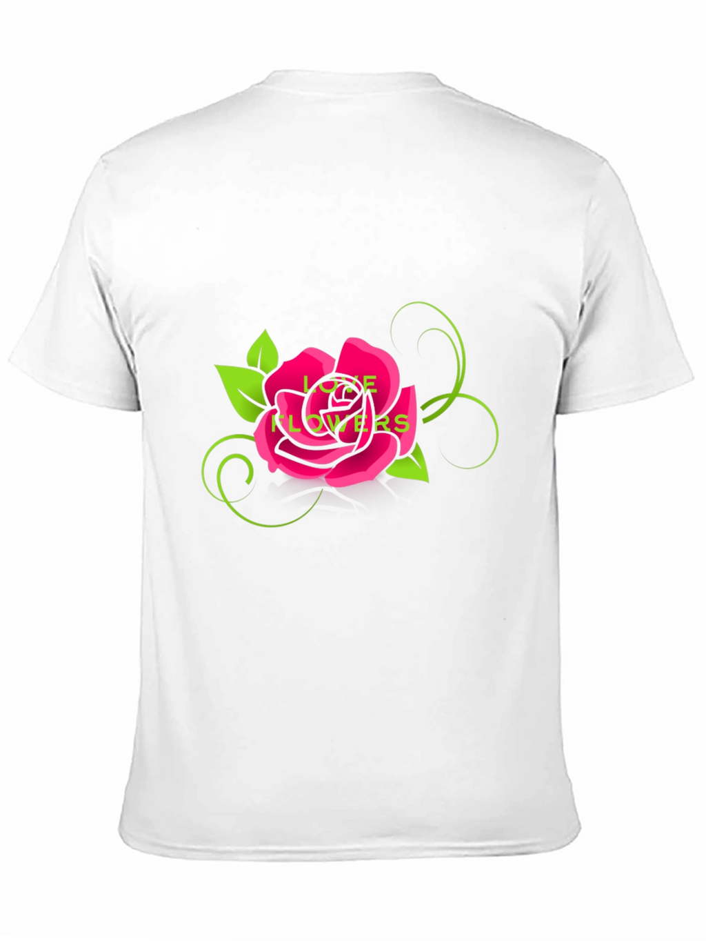 Love Flowers Rose Graphic Tee - Black
