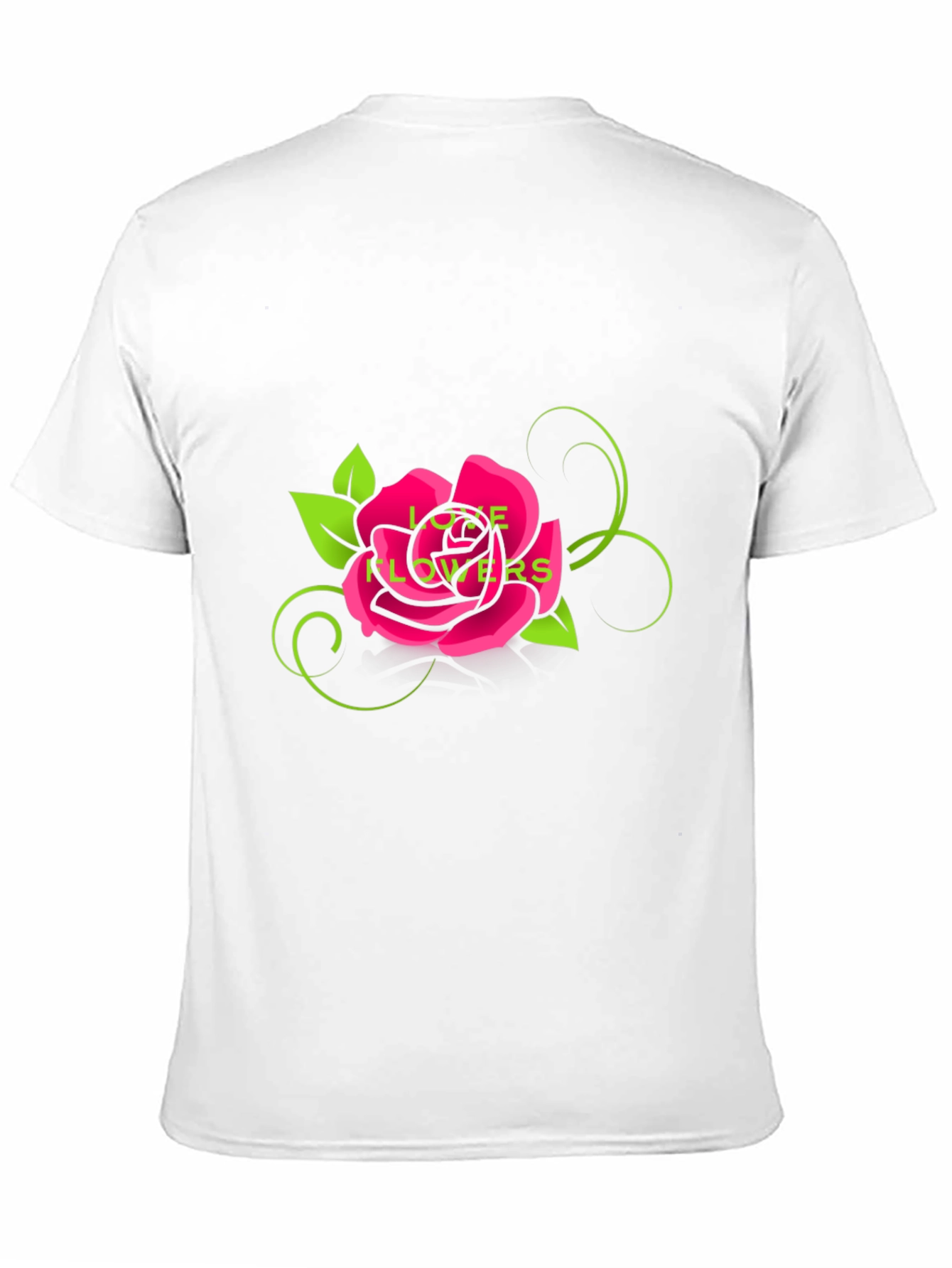 Love Flowers Rose Graphic Tee - Black