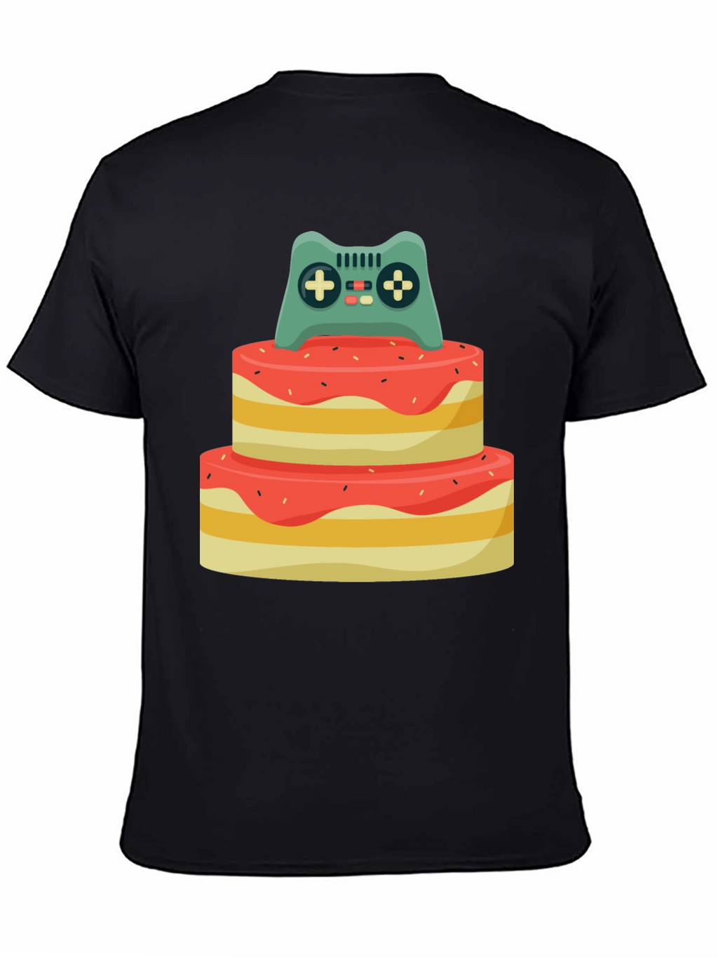 Gamer Birthday T-Shirt - Cake & Controller Design