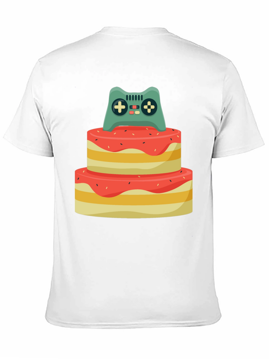 Gamer Birthday T-Shirt - Cake & Controller Design