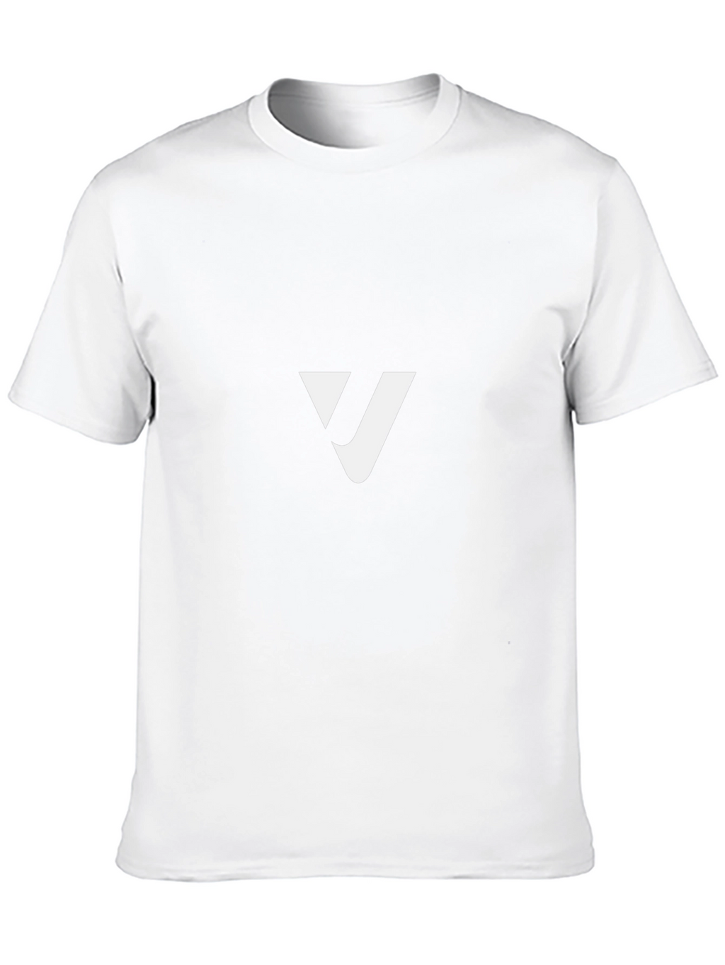 Modern Black T-Shirt with White V Logo