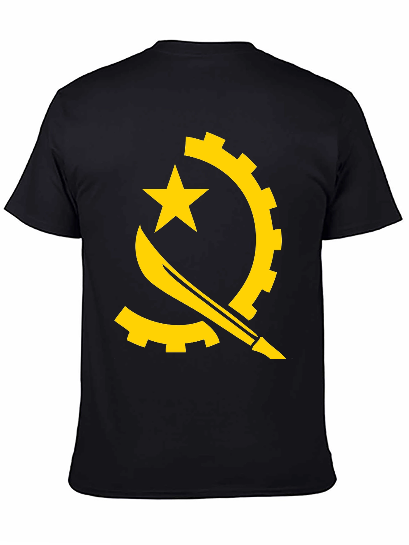 Angola Flag Graphic Tee - Black