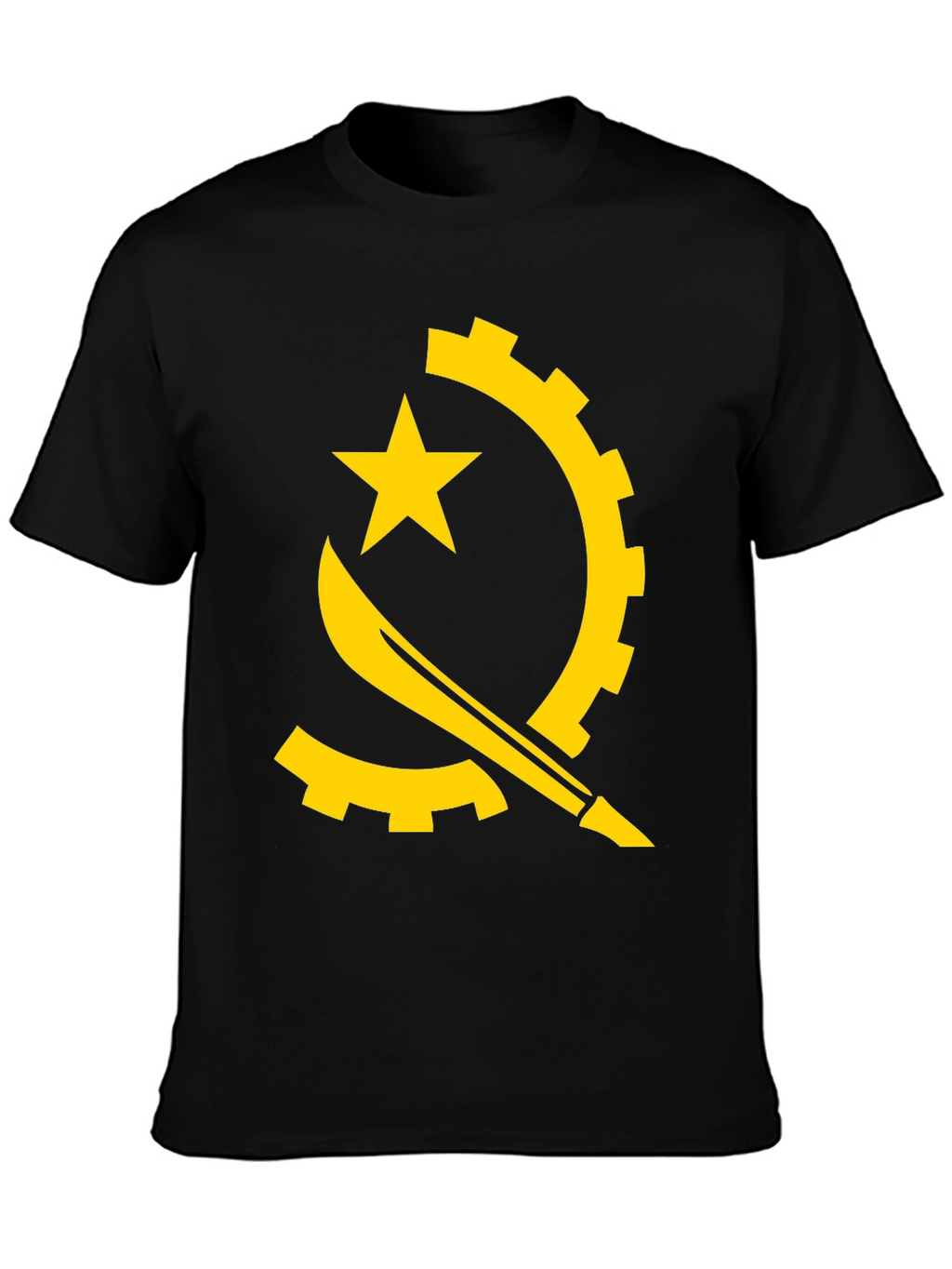 Angola Flag Graphic Tee - Black
