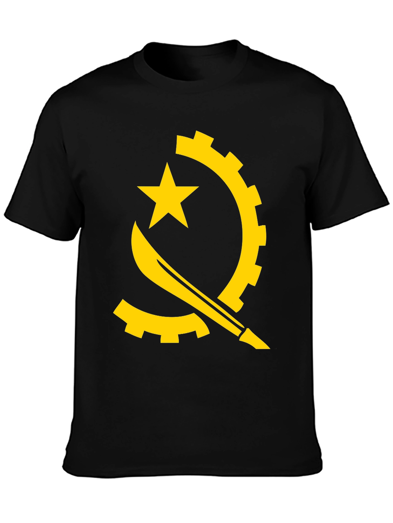 Angola Flag Graphic Tee - Black