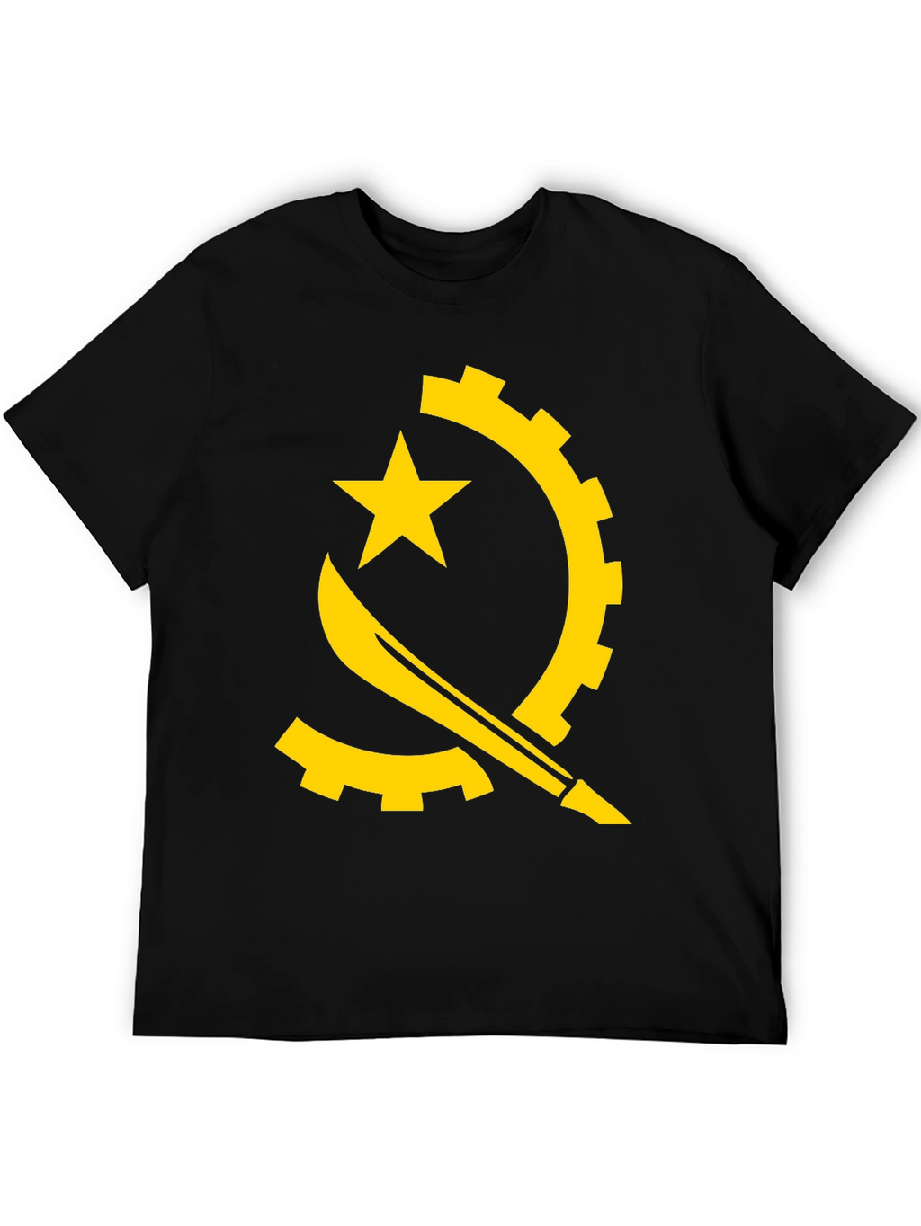Angola Flag Graphic Tee - Black