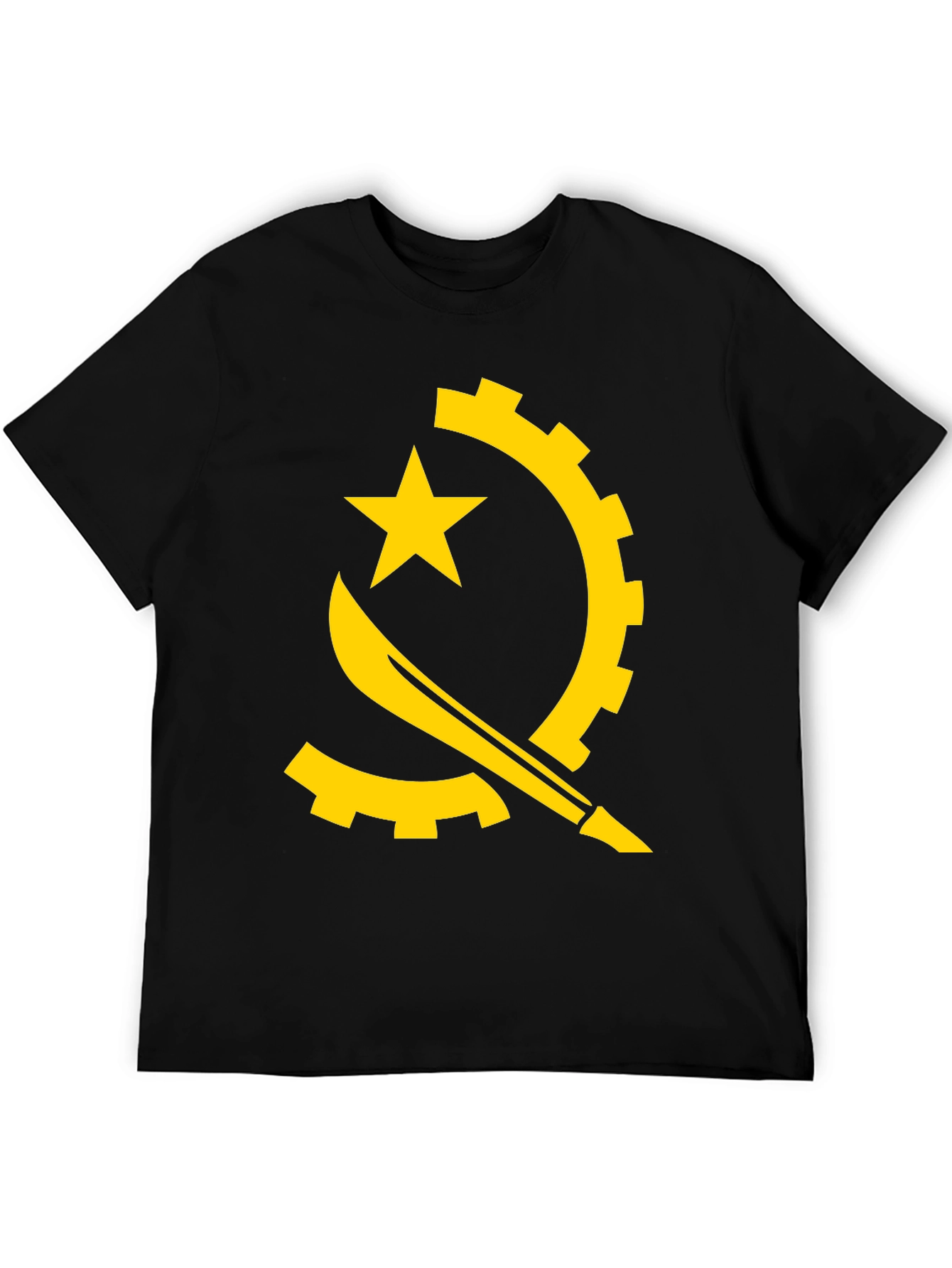 Angola Flag Graphic Tee - Black