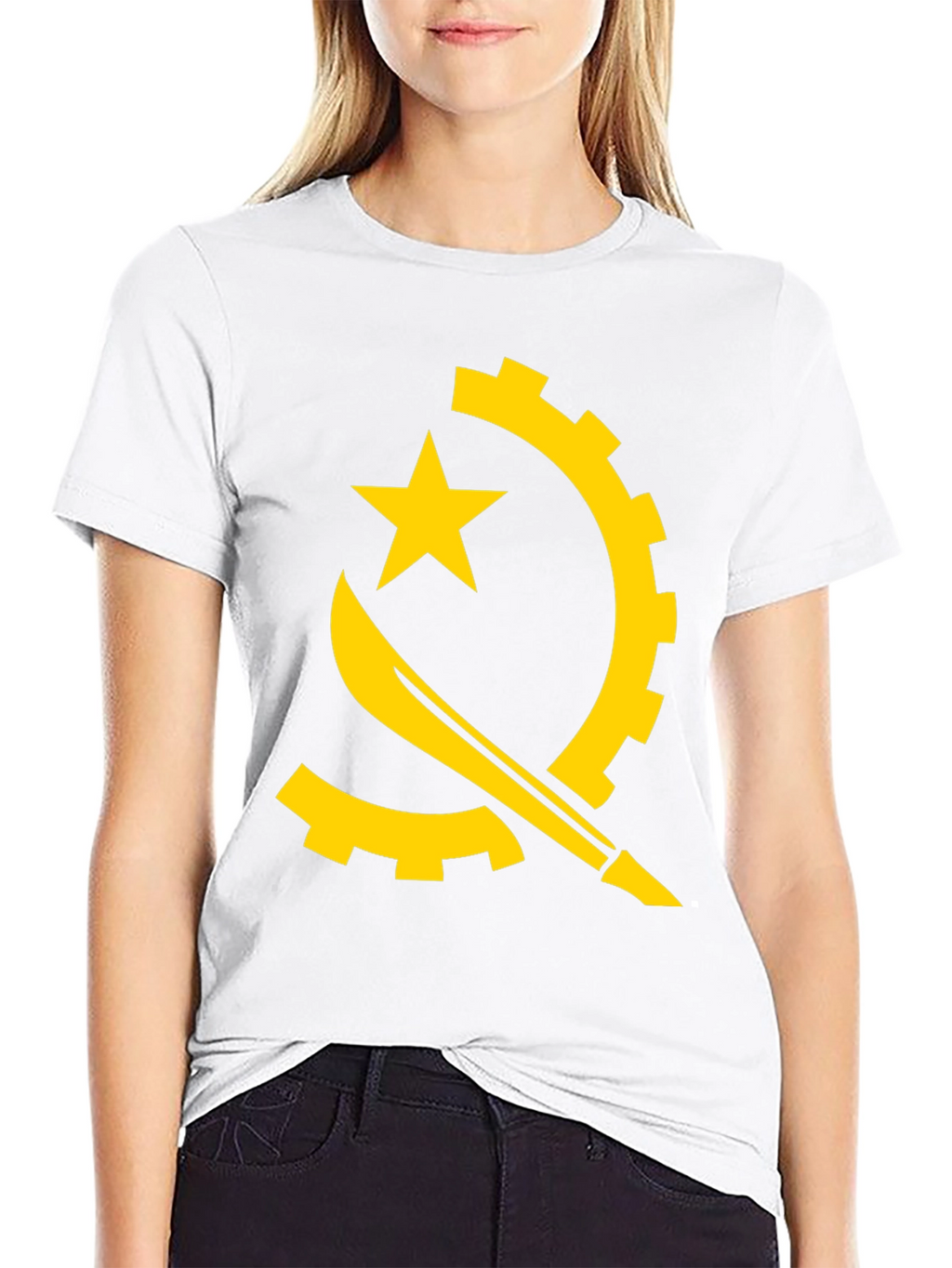 Angola Flag Graphic Tee - Black