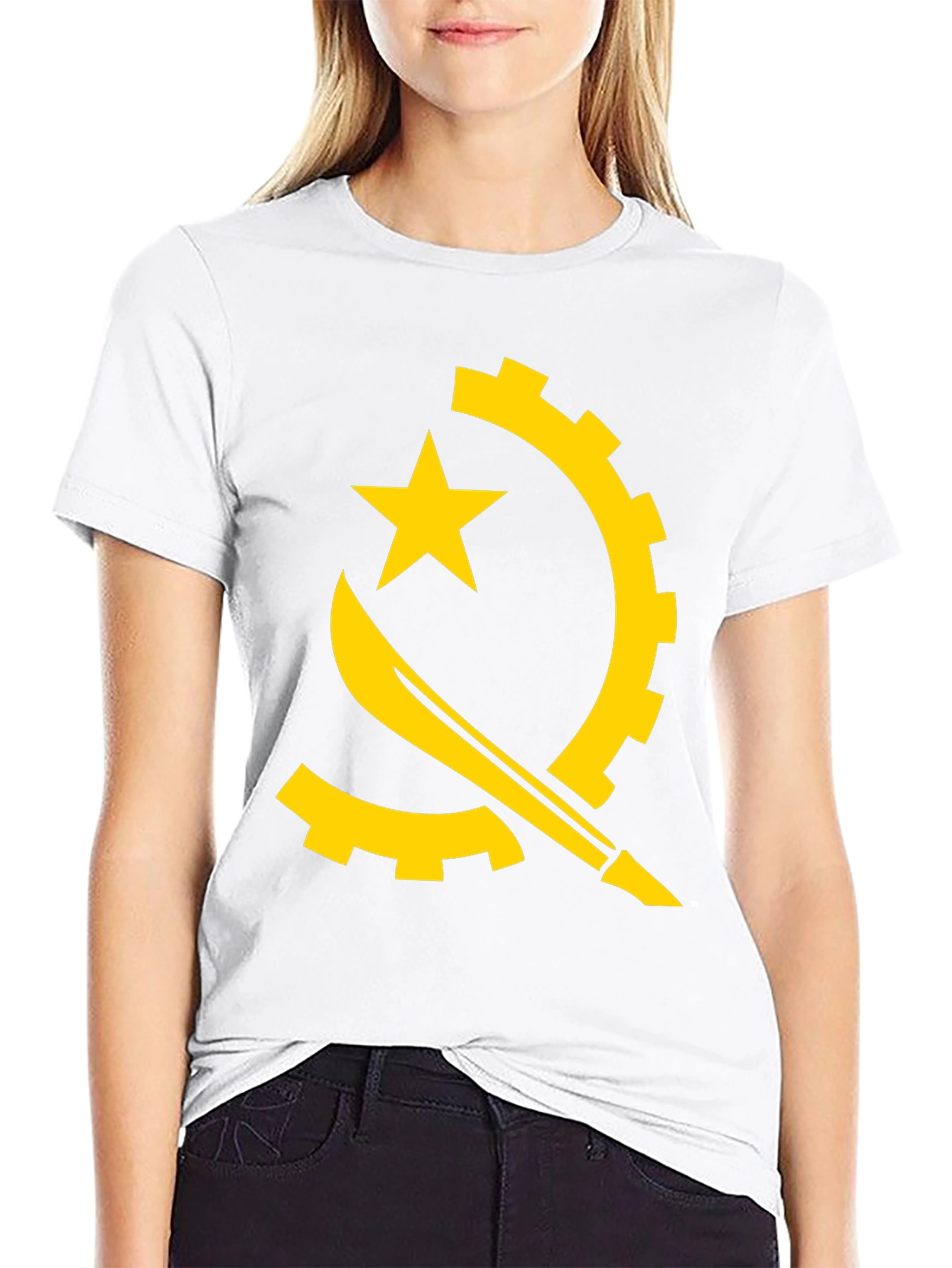 Angola Flag Graphic Tee - Black